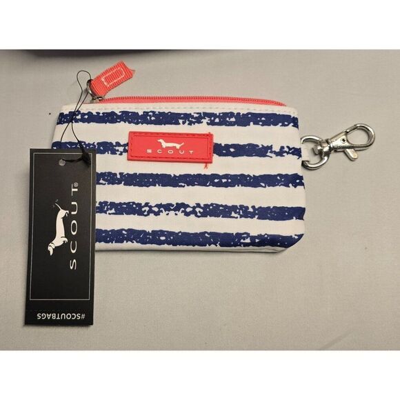 Scout Navy & White Striped Crossbody Bag With Mini Pouch coin purse - Picture 9 of 9